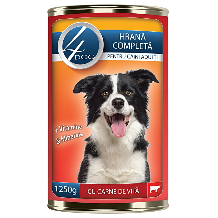 4Dog Conserva cu Carne de Vita, 1250 g - poza 2