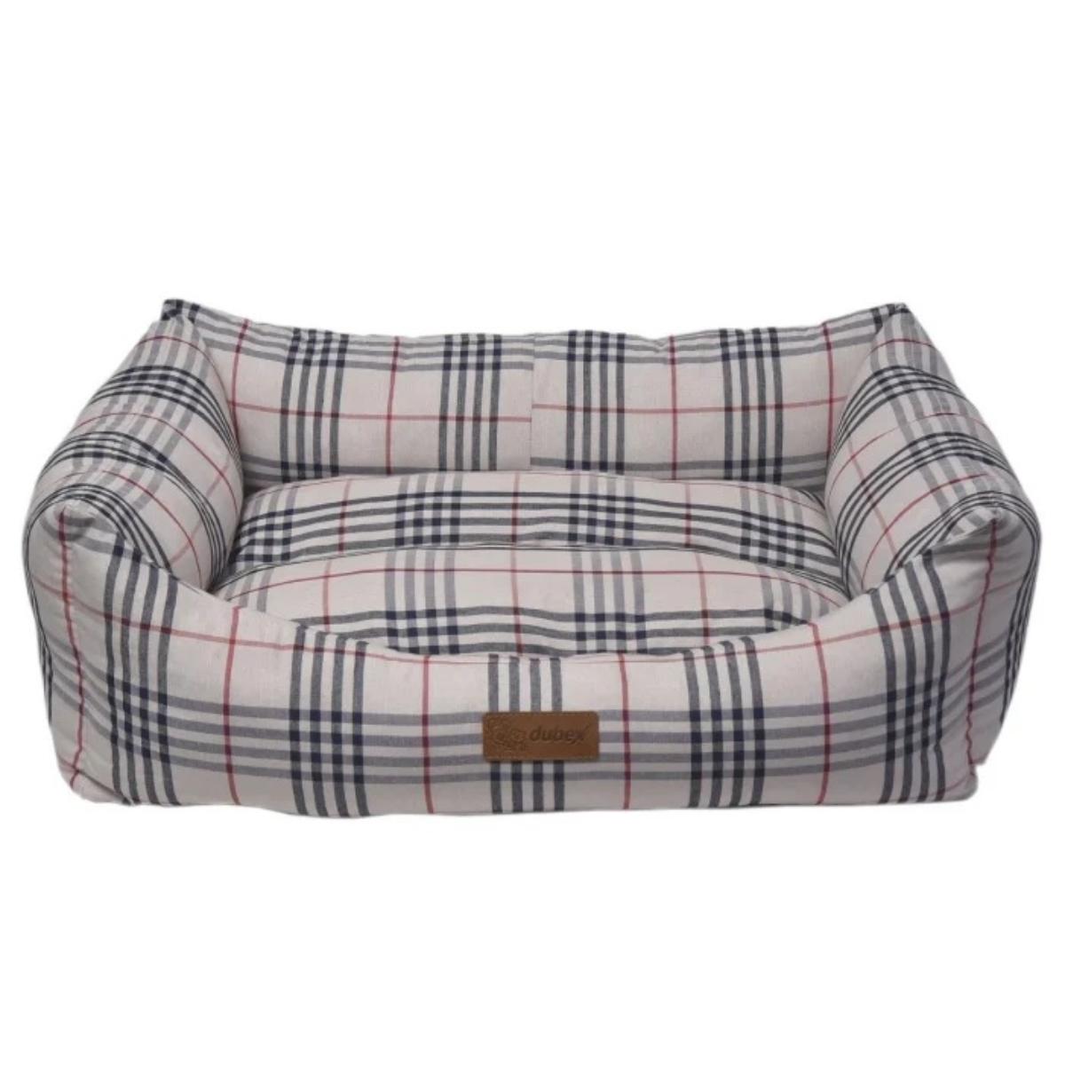 4DOG Deluxe Danish, pat dreptunghiular câini, bumbac, ortopedic, bej, M-XL(95x70x22cm) - poza 1