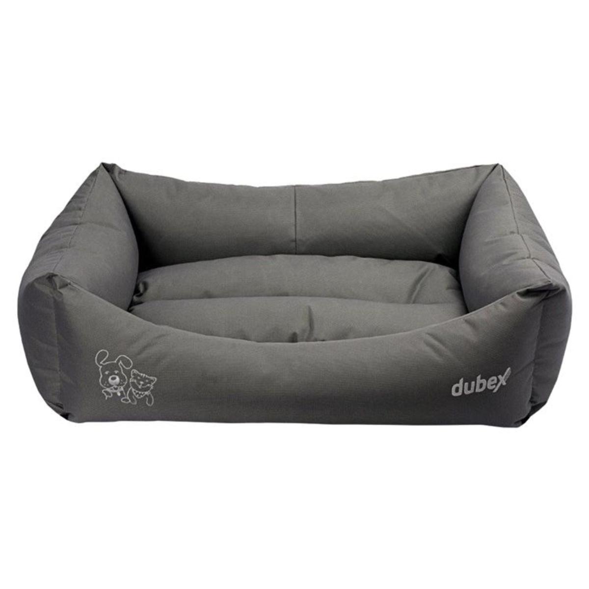 4DOG Deluxe Oxford, pat dreptunghiular câini, poliester oxford, impermeabil, gri, S-M(64x44x22cm) - poza 1