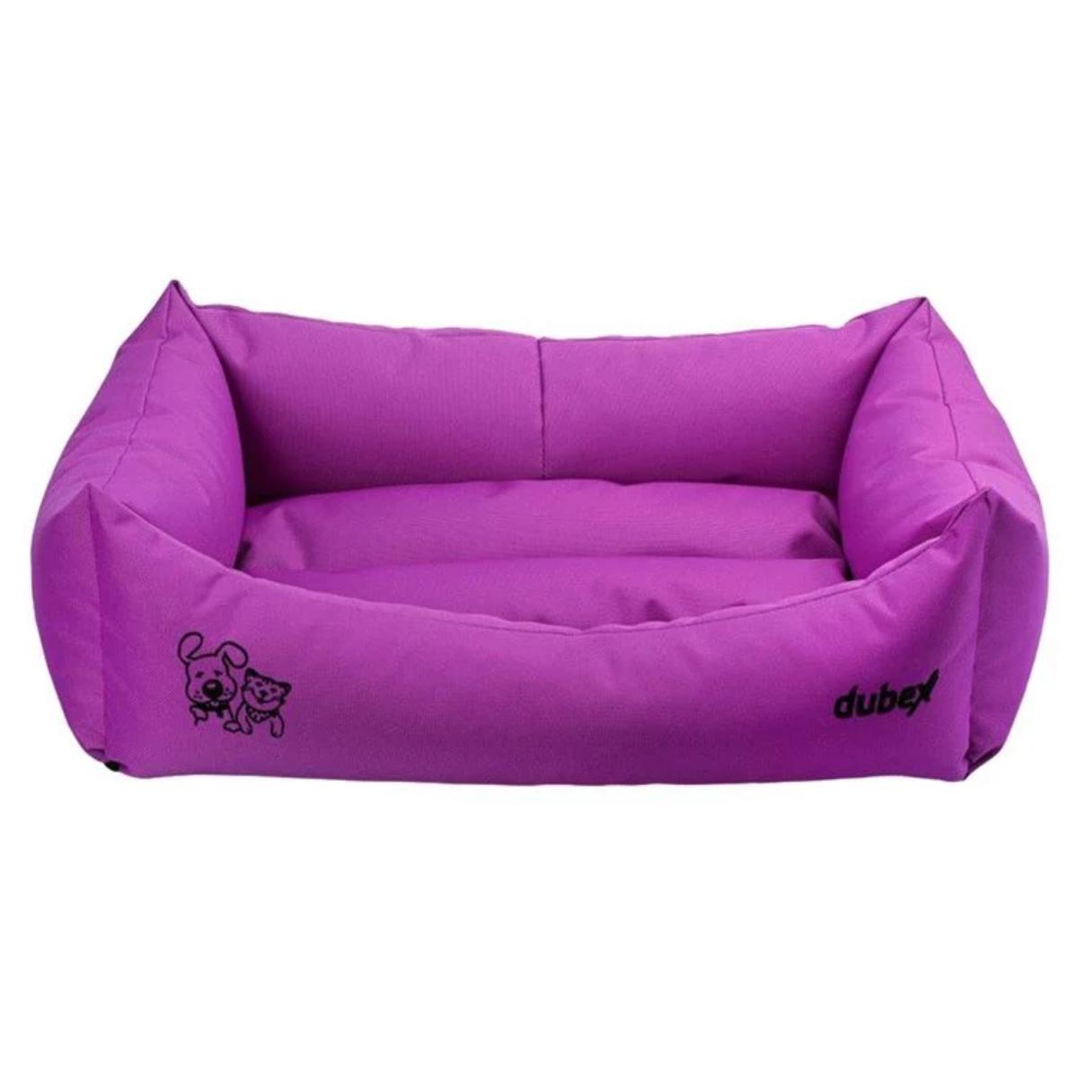 4DOG Deluxe Oxford, pat dreptunghiular câini, poliester oxford, impermeabil, mov, S-M(64x44x22cm) - poza 2