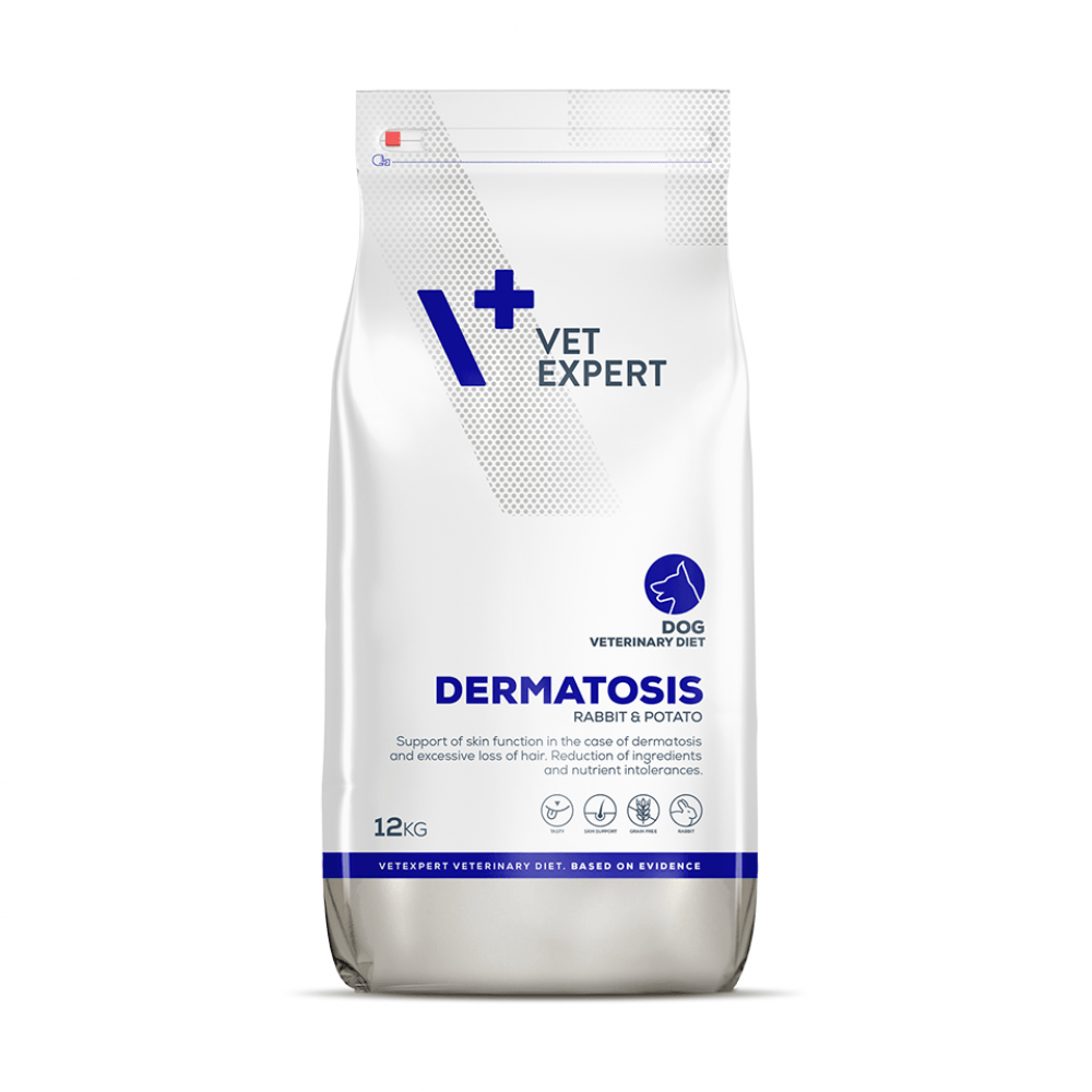 4T Veterinary Diet Dermatosis Dog Iepure si Cartofi, 12 Kg - poza 2