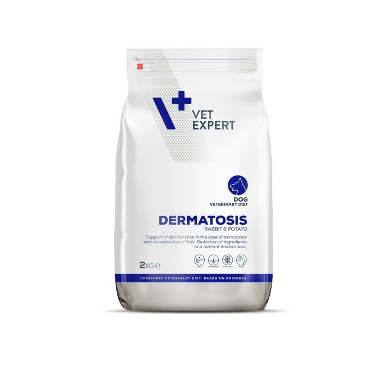 4T Veterinary Diet Dermatosis Dog Iepure si Cartofi, 2 Kg - poza 1