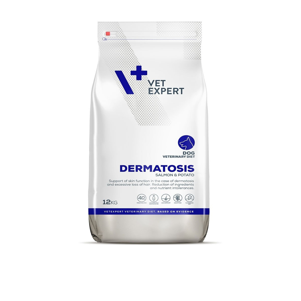 4T Veterinary Diet Dog Dermatosis Somon si Cartofi, 12 Kg - poza 2