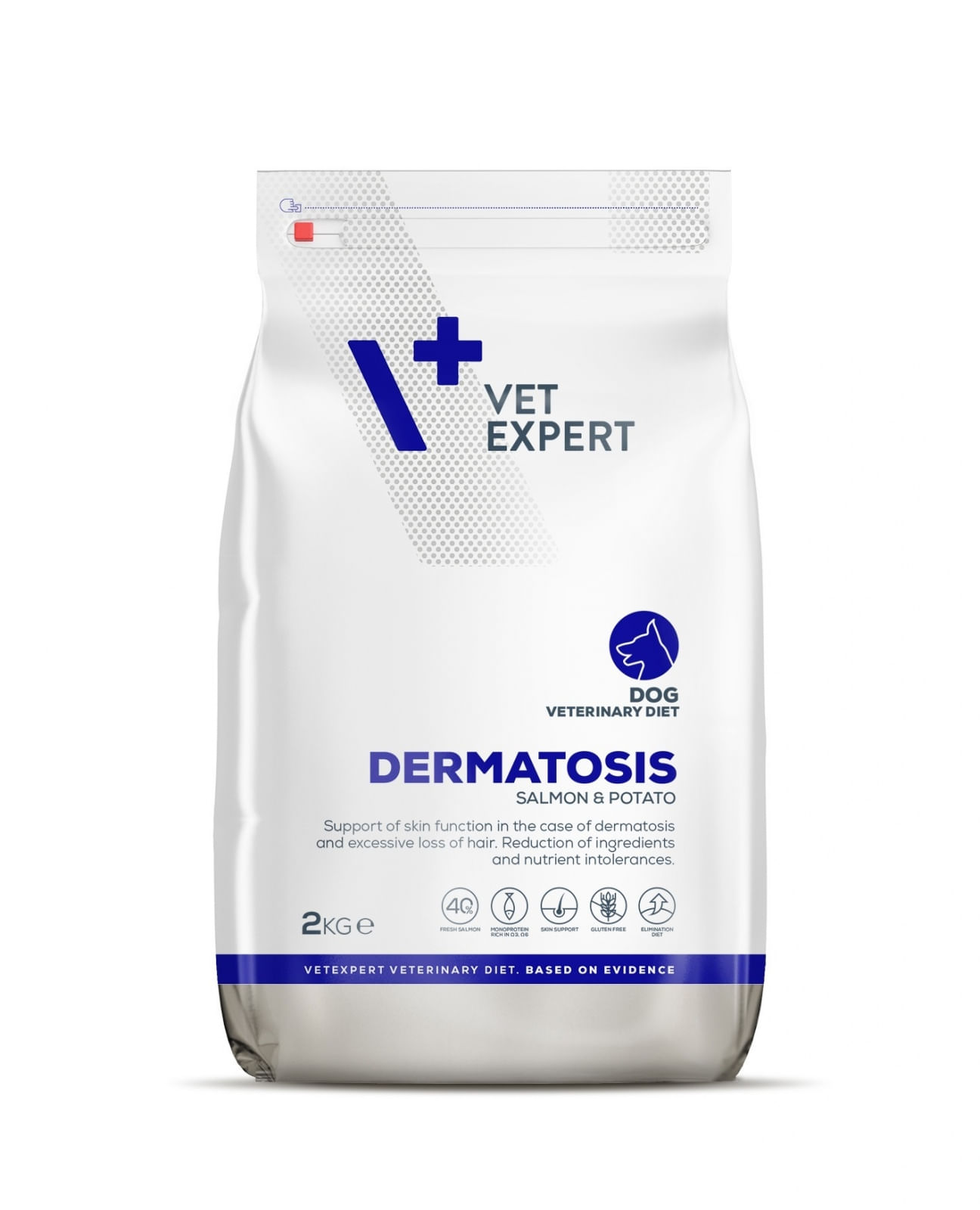 4T Veterinary Diet Dog Dermatosis Somon si Cartofi, 2 Kg - poza 2