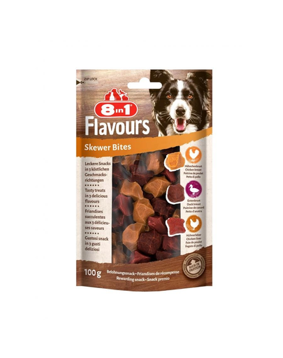 8IN1 Recompense pentru caini Flavours Skewer Bites 100 g
