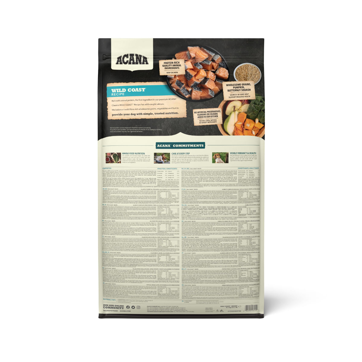 ACANA Classics Wild Coast, XS-XL, Somon și Hering, hrană uscată câini, 9.7kg - poza 2
