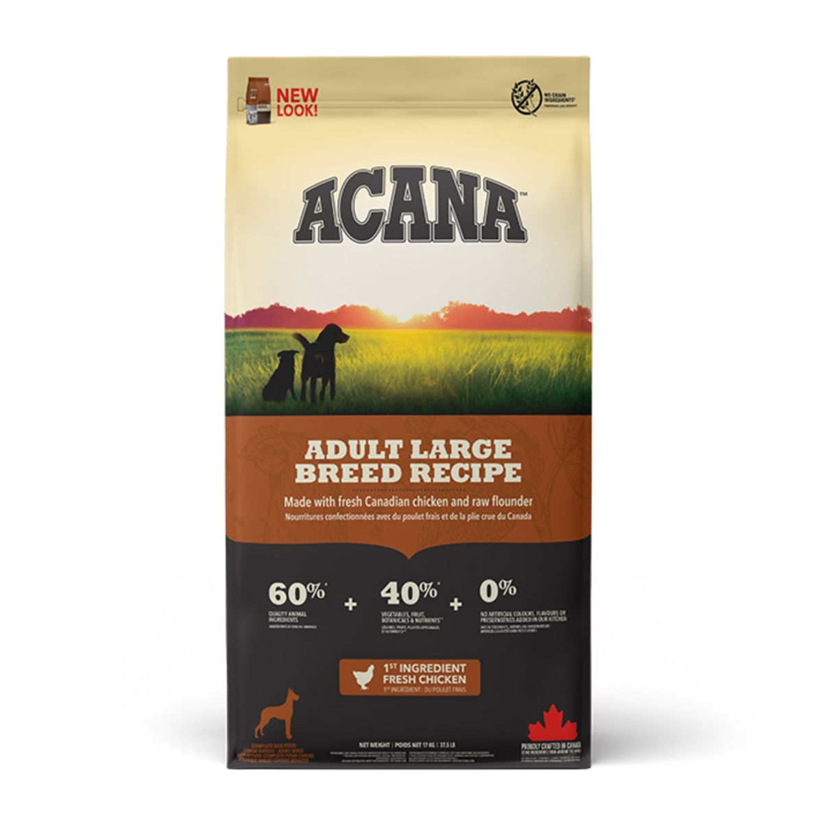 ACANA Dog Adult Large Breed, hrană uscată fără cereale câini ACANA Heritage Adult Large Breed, hrană uscată fără cereale câini, 17kg - poza 1