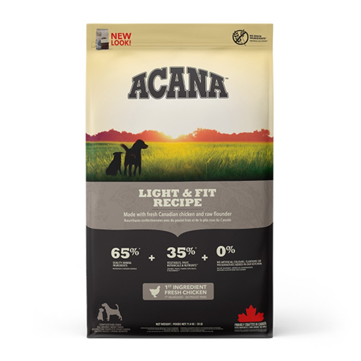 ACANA Dog Light & Fit, hrană uscată fără cereale câini, metabolism ACANA Heritage Light & Fit, hrană uscată fără cereale câini, managemetul greutății, 11.4kg - poza 1