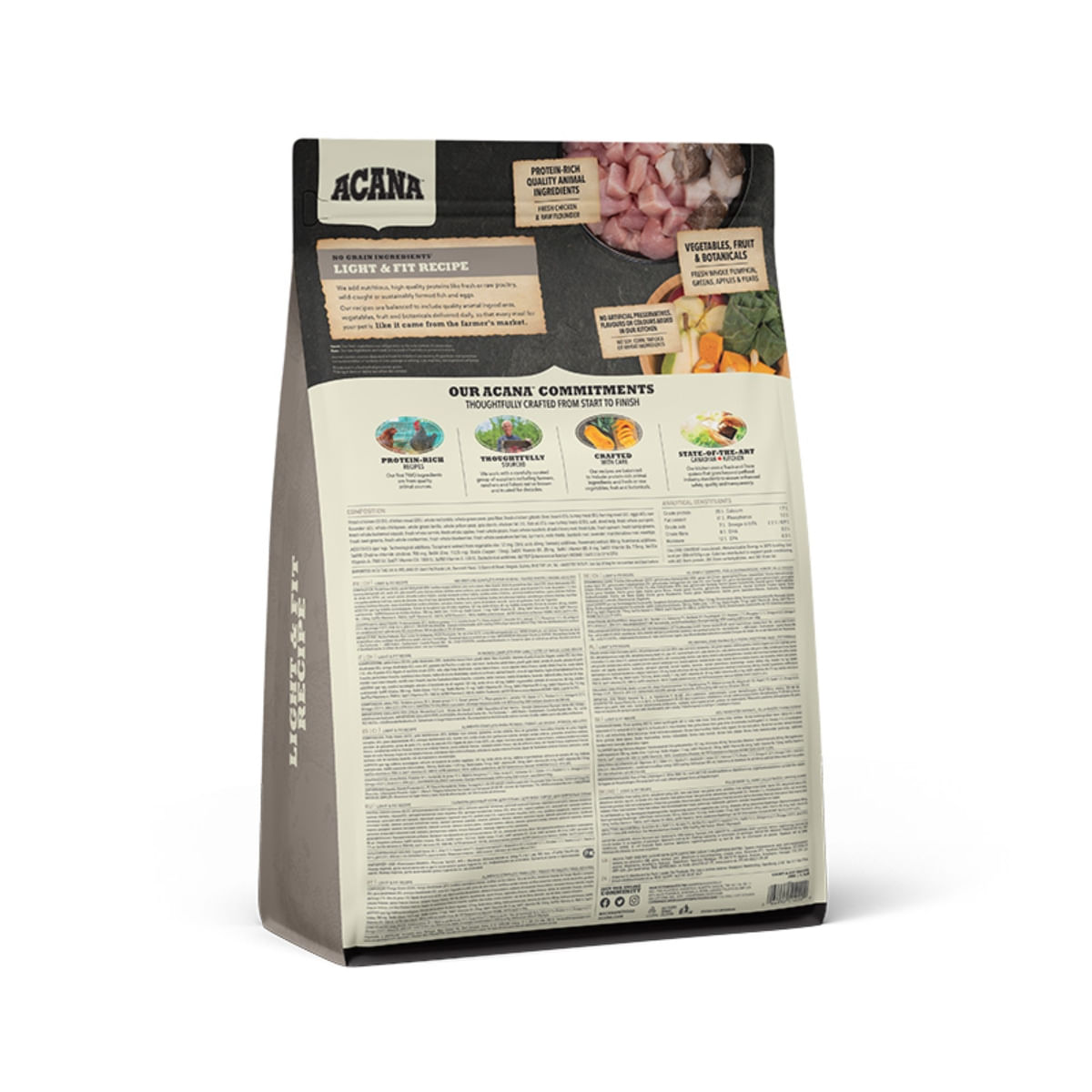 ACANA Dog Light & Fit, hrană uscată fără cereale câini, metabolism ACANA Heritage Light & Fit, hrană uscată fără cereale câini, managemetul greutății, 2kg - poza 2