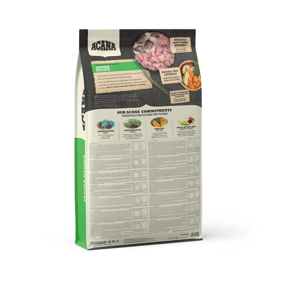 ACANA Dog Senior XS-XL, Pui, hrană uscată fără cereale câini senior, 11.4kg - poza 3