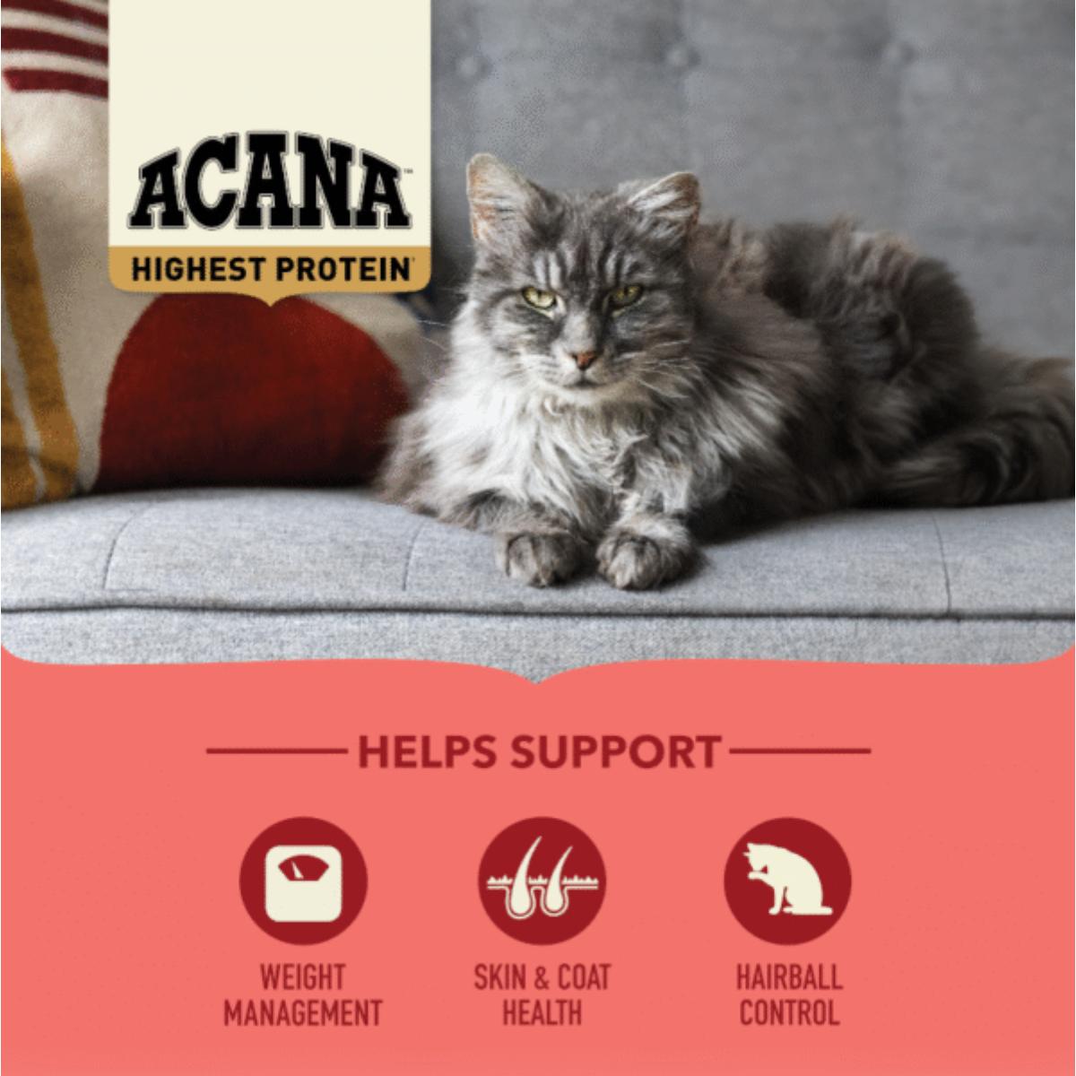 ACANA High Protein Indoor, Pui și Somon, hrană uscată fără cereale pisici, 4.5kg - poza 3