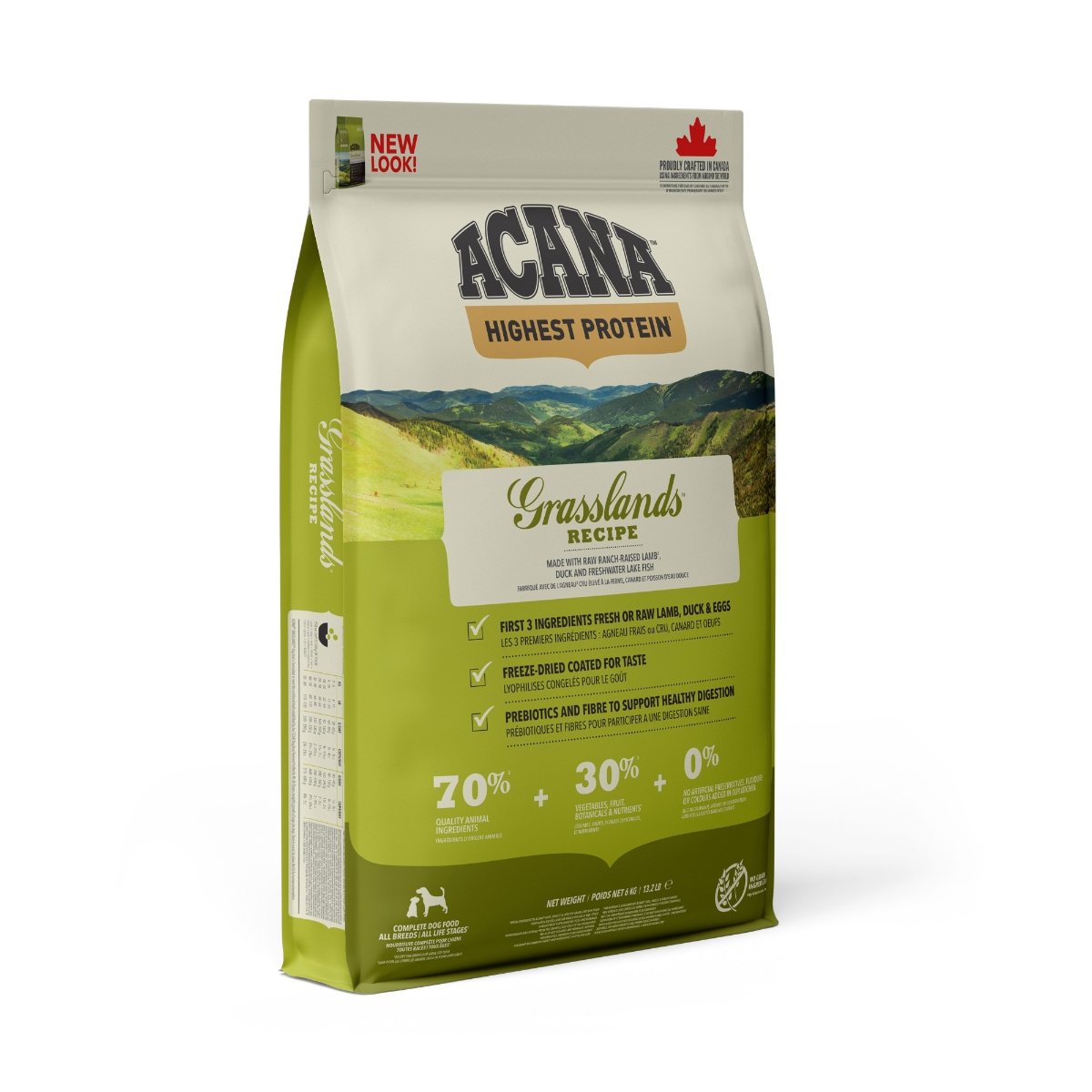 ACANA Highest Protein Grasslands, hrană uscată fără cereale câini, 11.4kg - poza 2
