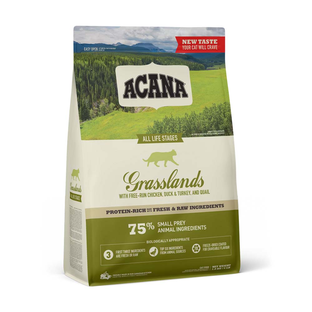 ACANA Highest Protein Grasslands, hrană uscată fără cereale pisici, 1.8kg 1.8kg