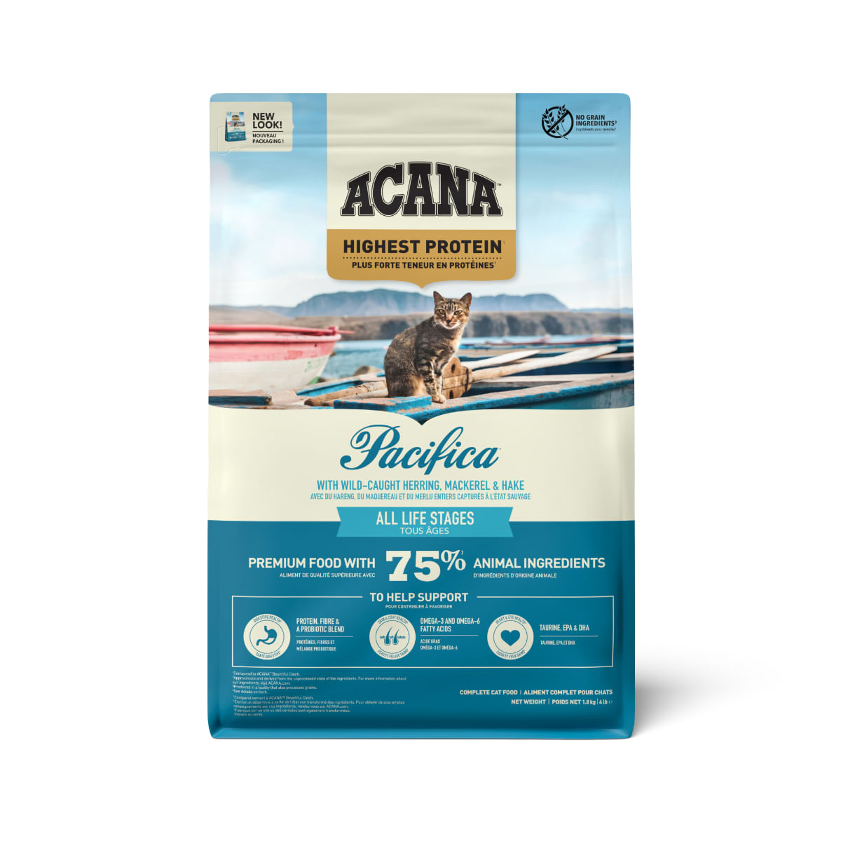 ACANA Highest Protein Pacifica, Pește, hrană uscată fără cereale pisici, 1.8kg - poza 1
