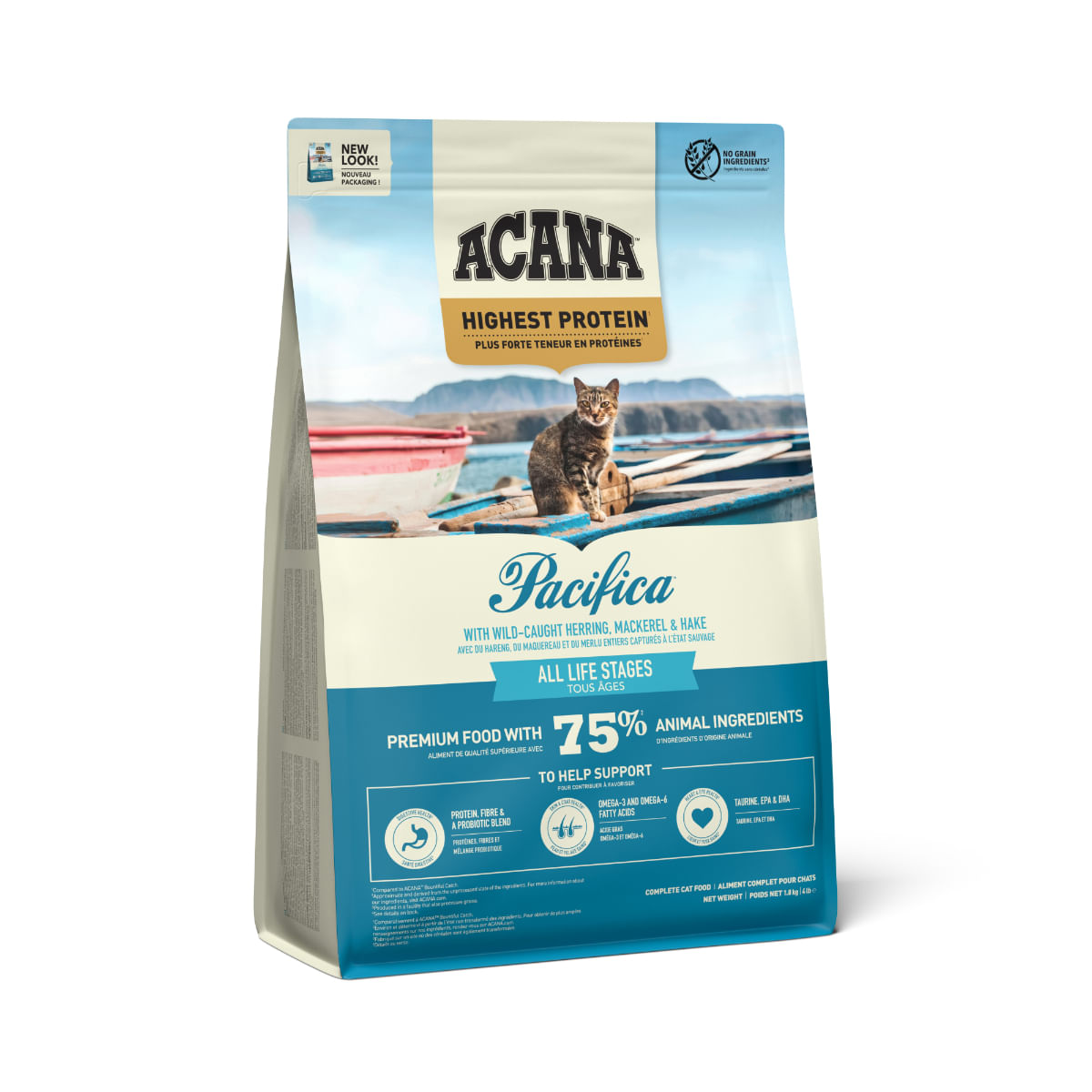 ACANA Highest Protein Pacifica, Pește, hrană uscată fără cereale pisici, 1.8kg - poza 4