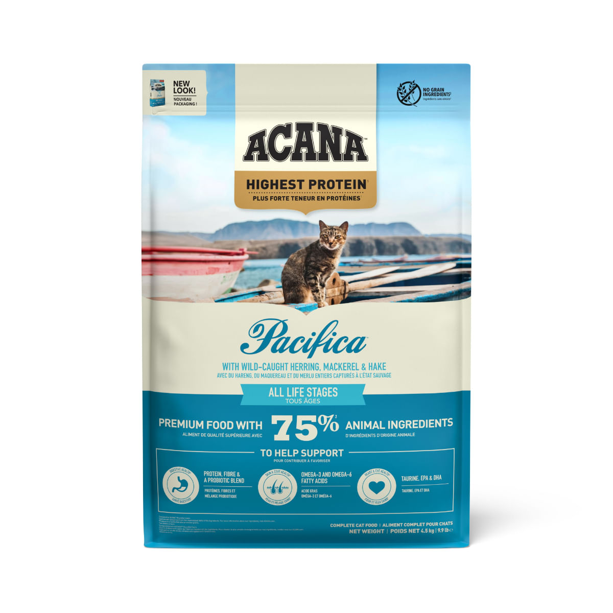 ACANA Highest Protein Pacifica, Pește, hrană uscată fără cereale pisici, 4.5kg - poza 2