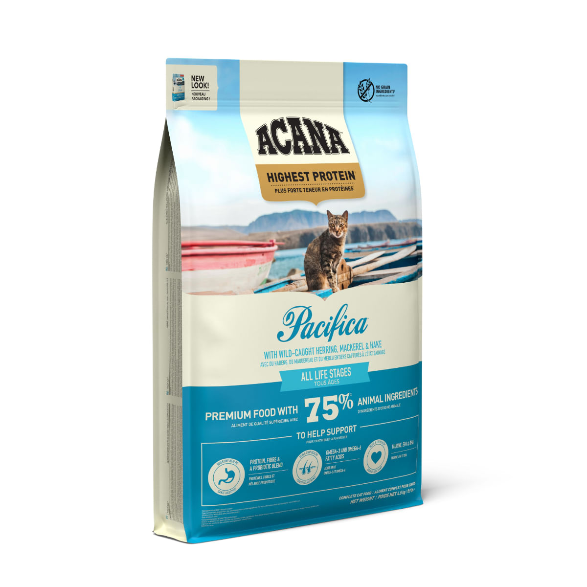 ACANA Highest Protein Pacifica, Pește, hrană uscată fără cereale pisici, 4.5kg - poza 4