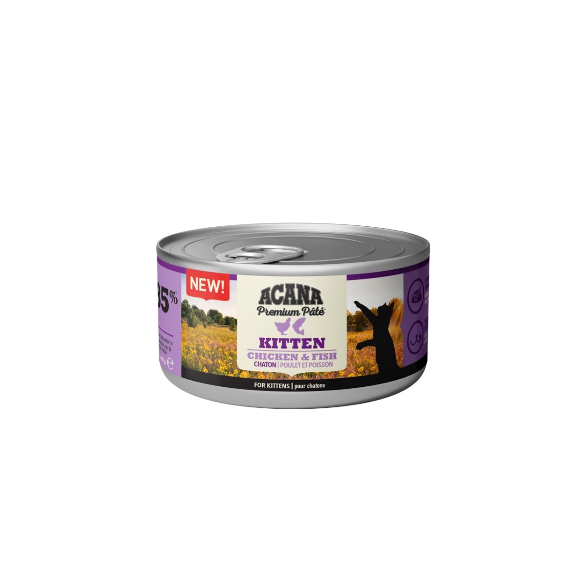 ACANA Premium Pate, Pui și Pește, conservă hrană umedă fără cereale pisici junior, (pate), 85g - poza 2