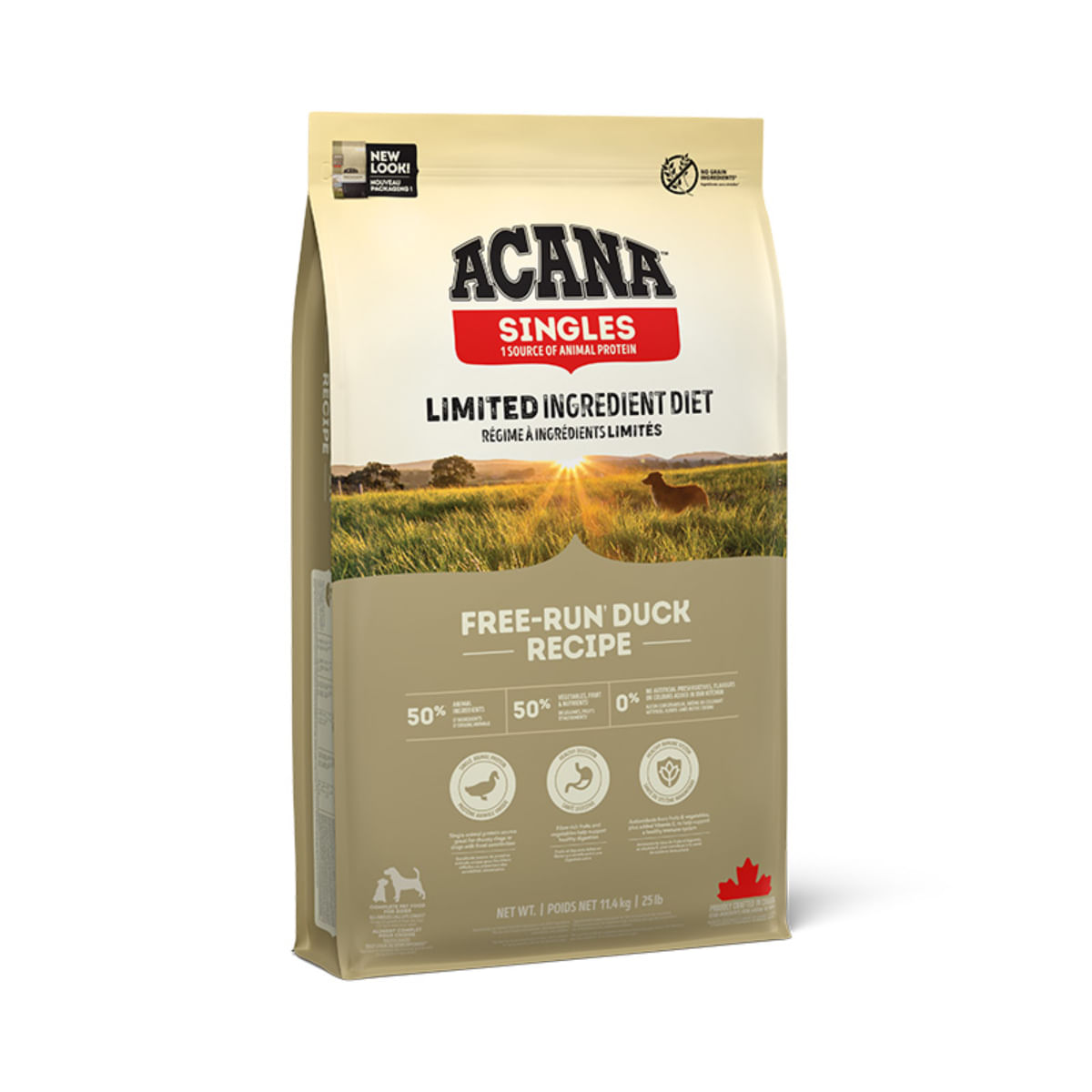 ACANA Singles Free-Run Duck, Rață și Pere, hrană uscată monoproteică fără cereale câini, 11.4kg - poza 2