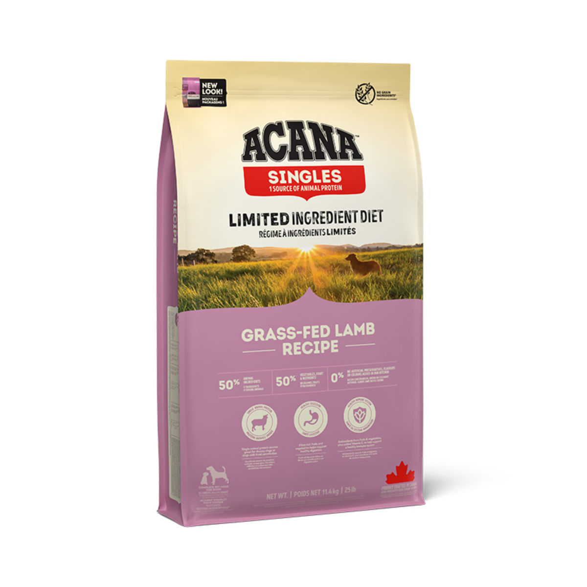 ACANA Singles Grass-Fed Lamb, Miel și Mere, hrană uscată monoproteică fără cereale câini, 2kg - poza 1