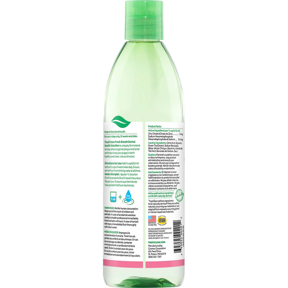 Aditiv Apa TropiClean Oral Care Junior , 473 ml - poza 3