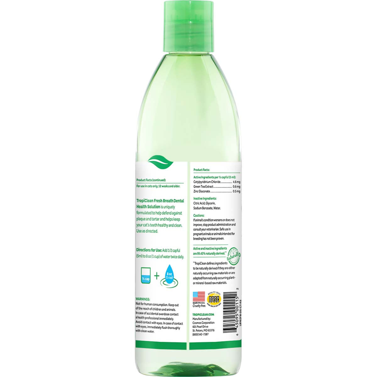 Aditiv Apa TropiClean Oral Care pentru Pisici, 473 ml - poza 4