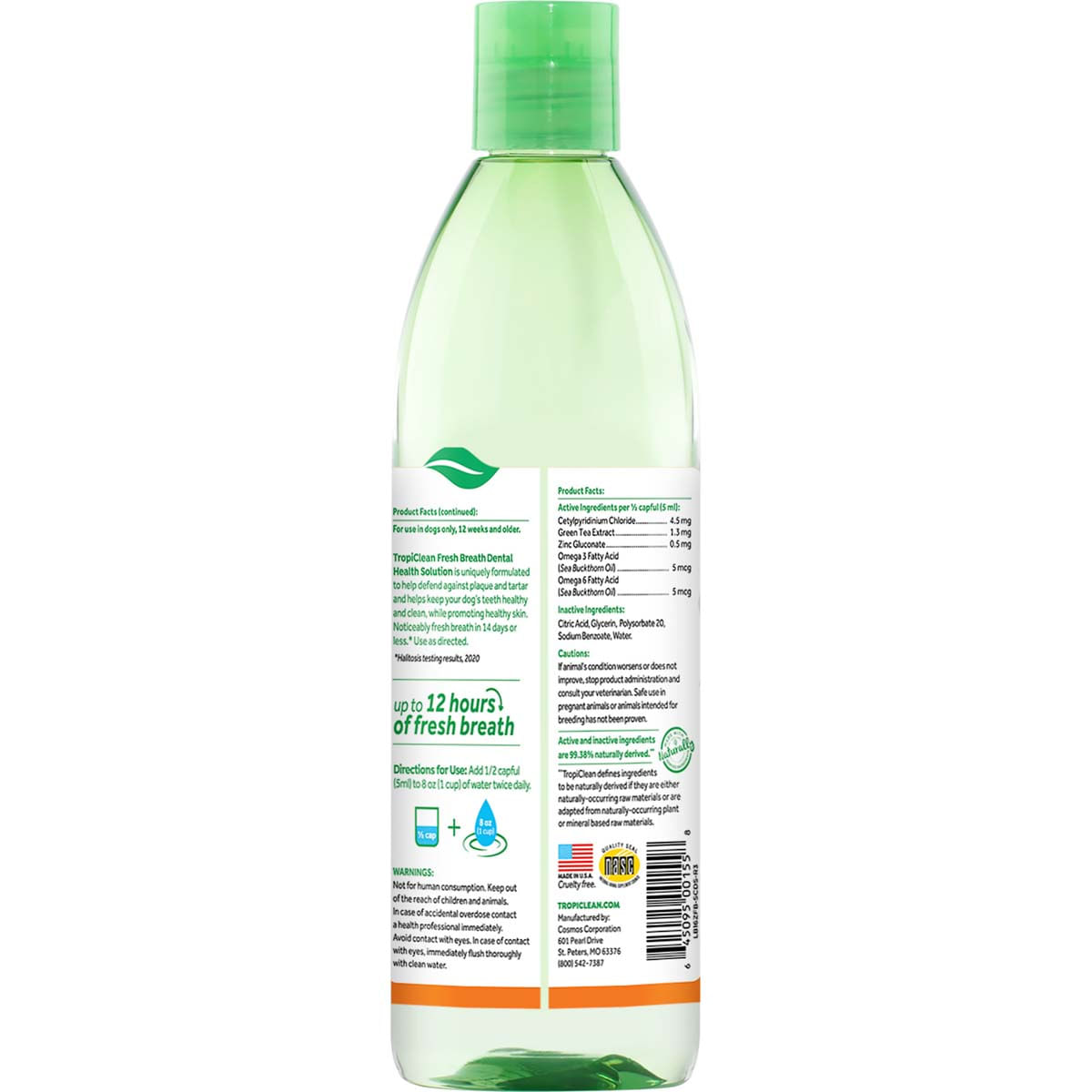Aditiv Apa TropiClean Oral Care Skin & Coat, 473 ml - poza 3