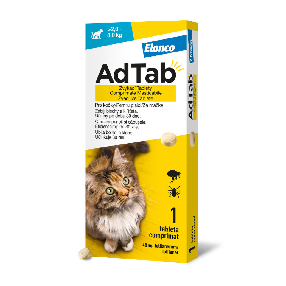 AdTab Pisica, 1 tableta antiparazitara - poza 2