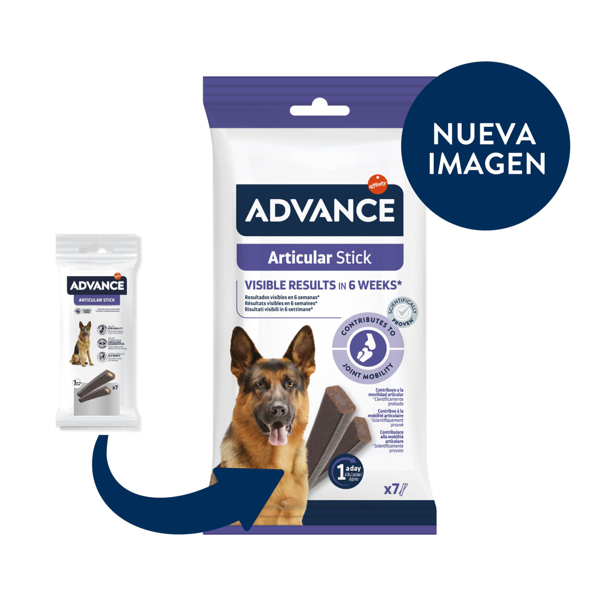ADVANCE Articular Stick, M-XL, punguță recompense câini, sistem articular, 155g - poza 3