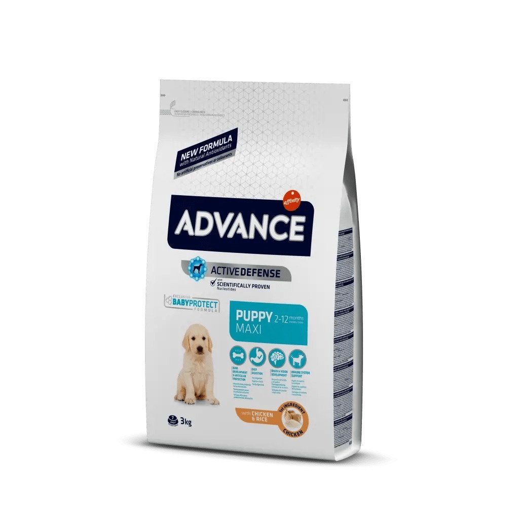 ADVANCE Dog Maxi Puppy Protect, L-XL, Pui, hrană uscată câini junior ADVANCE Maxi Puppy, L-XL, Pui, hrană uscată câini junior, 3kg - poza 1