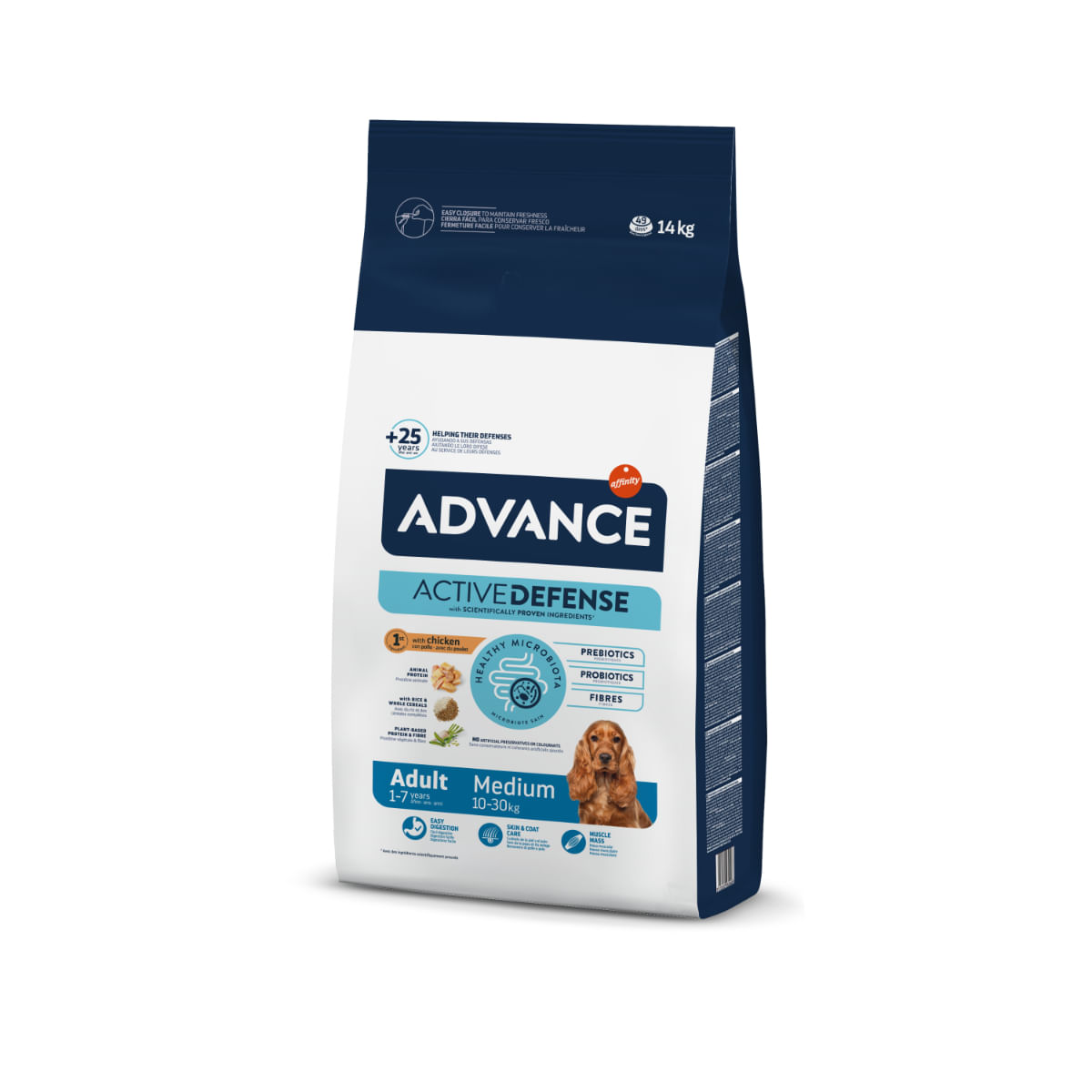 ADVANCE Dog Medium Adult, M, Pui, hrană uscată câini ADVANCE Adult Medium, M, Pui, hrană uscată câini, 14kg - poza 1