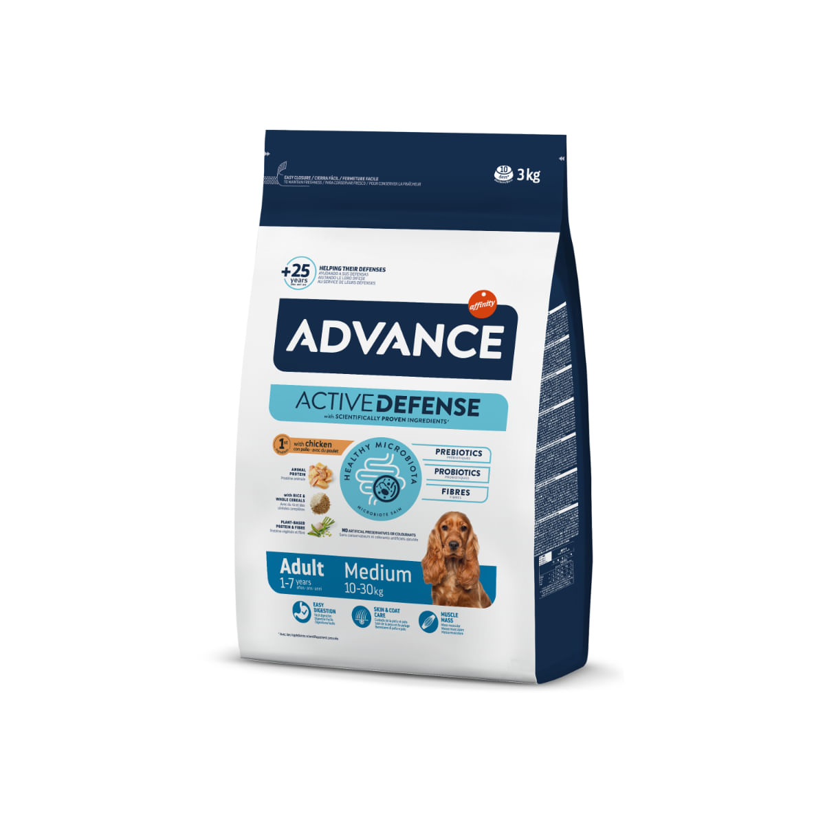 ADVANCE Dog Medium Adult, M, Pui, hrană uscată câini ADVANCE Adult Medium, M, Pui, hrană uscată câini, 3kg - poza 1