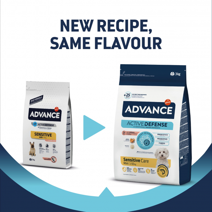 Advance Dog Mini Sensitive Somon Orez, 3 kg
