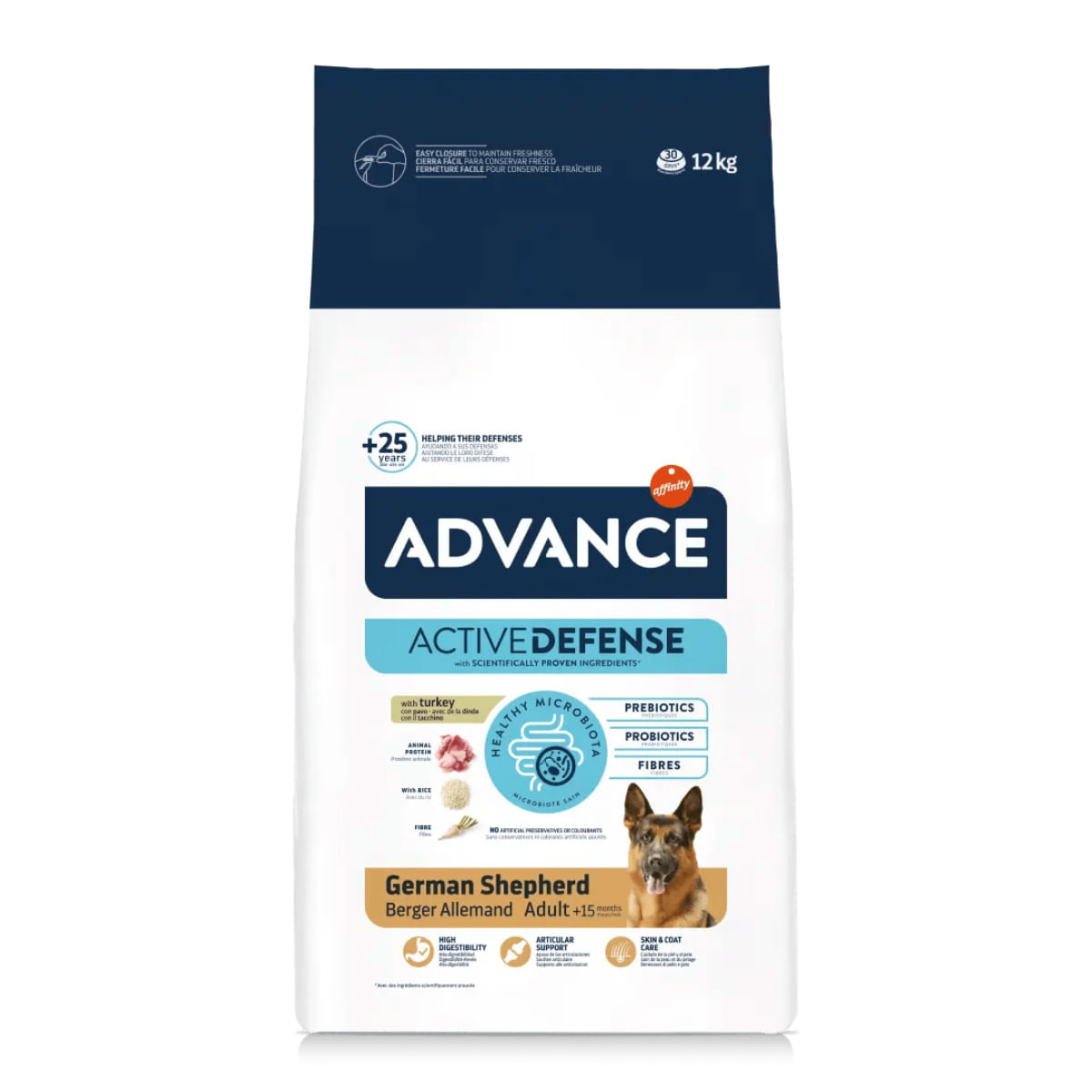 ADVANCE German Shepard, M-L, Curcan, hrană uscată câini, 12kg - poza 1