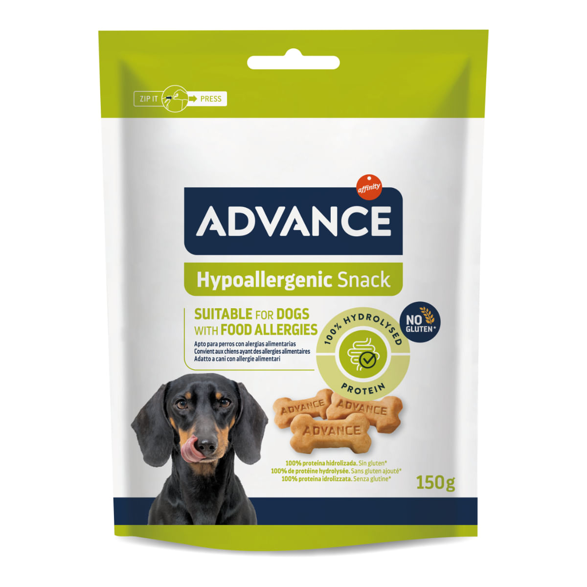 ADVANCE Hypoallergenic Snack, XS-XL, punguță recompense câini, alergii, 150g - poza 1