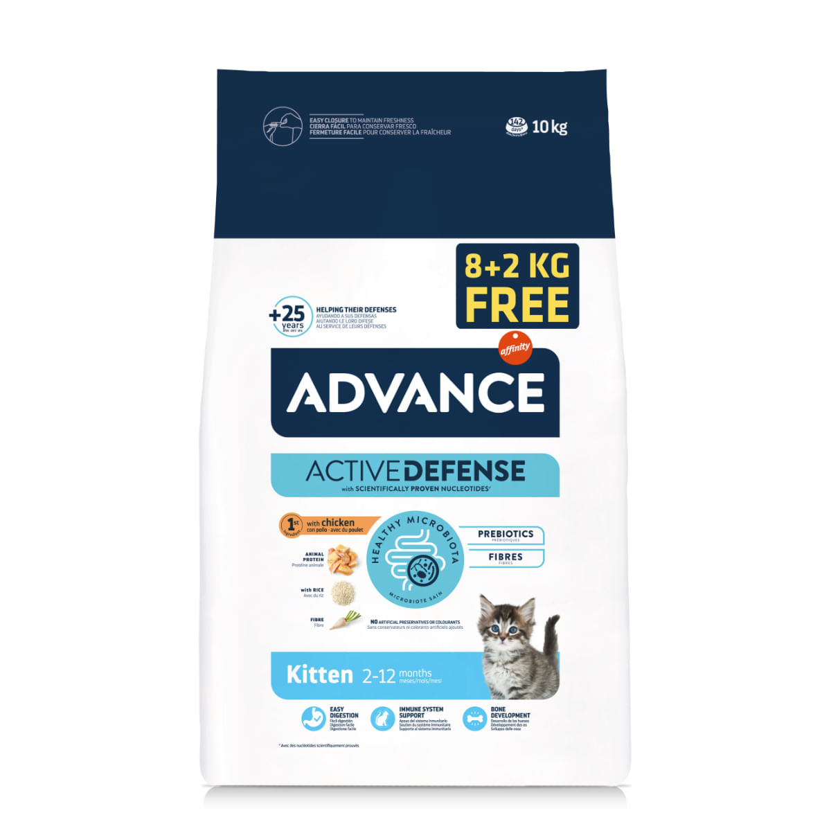 ADVANCE Kitten, Pui, hrană uscată pisici junior, 8 + 2kg GRATUIT - poza 1
