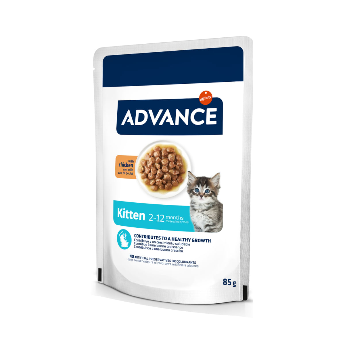 ADVANCE Kitten, Pui, plic hrană umedă pisici junior, (în sos), 85g - poza 2