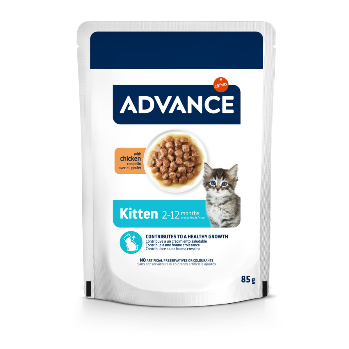 ADVANCE Kitten, Pui, plic hrană umedă pisici junior, (în sos), 85g - poza 3