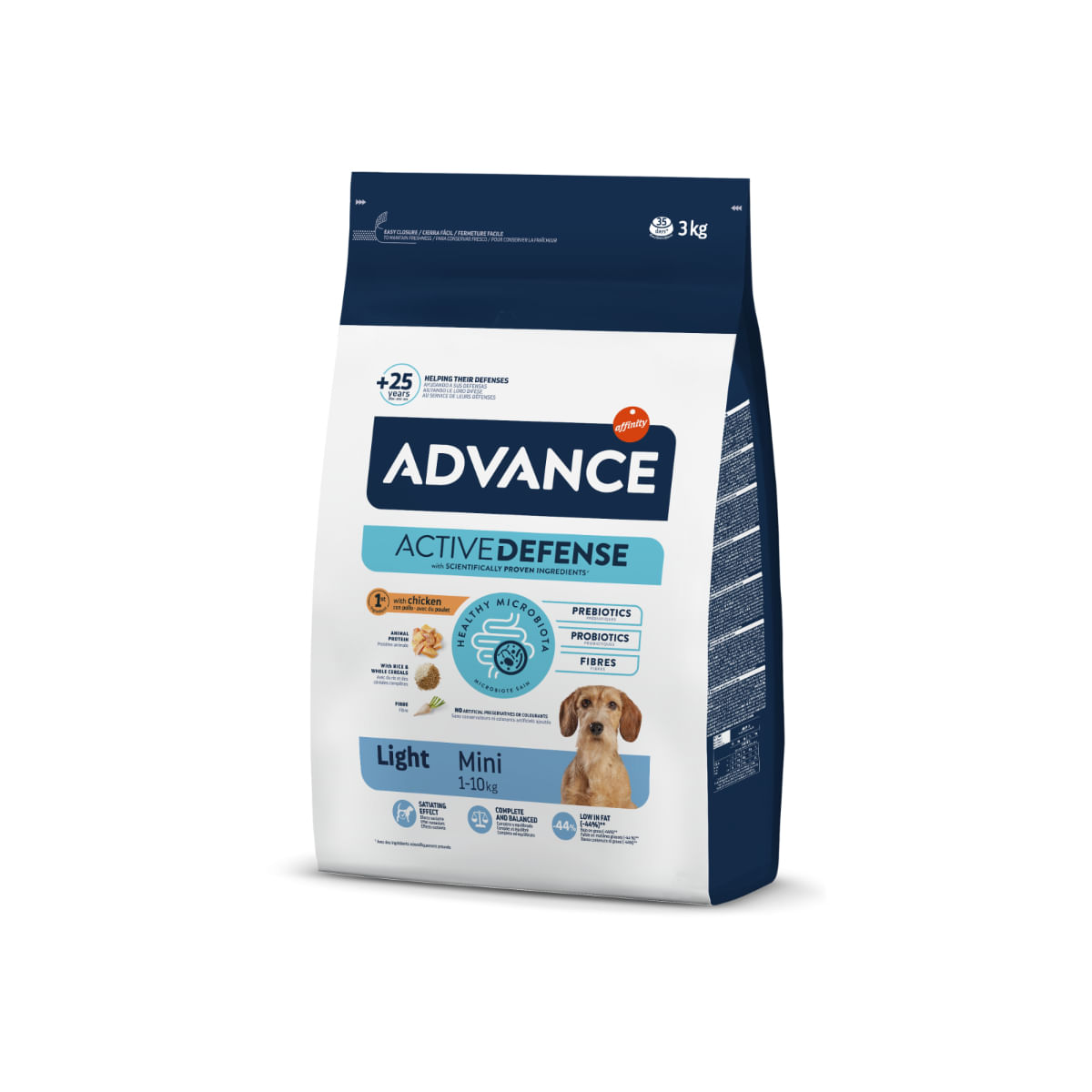 ADVANCE Light Mini, XS-S, Pui, hrană uscată câini, managementul greutății, 3kg - poza 1