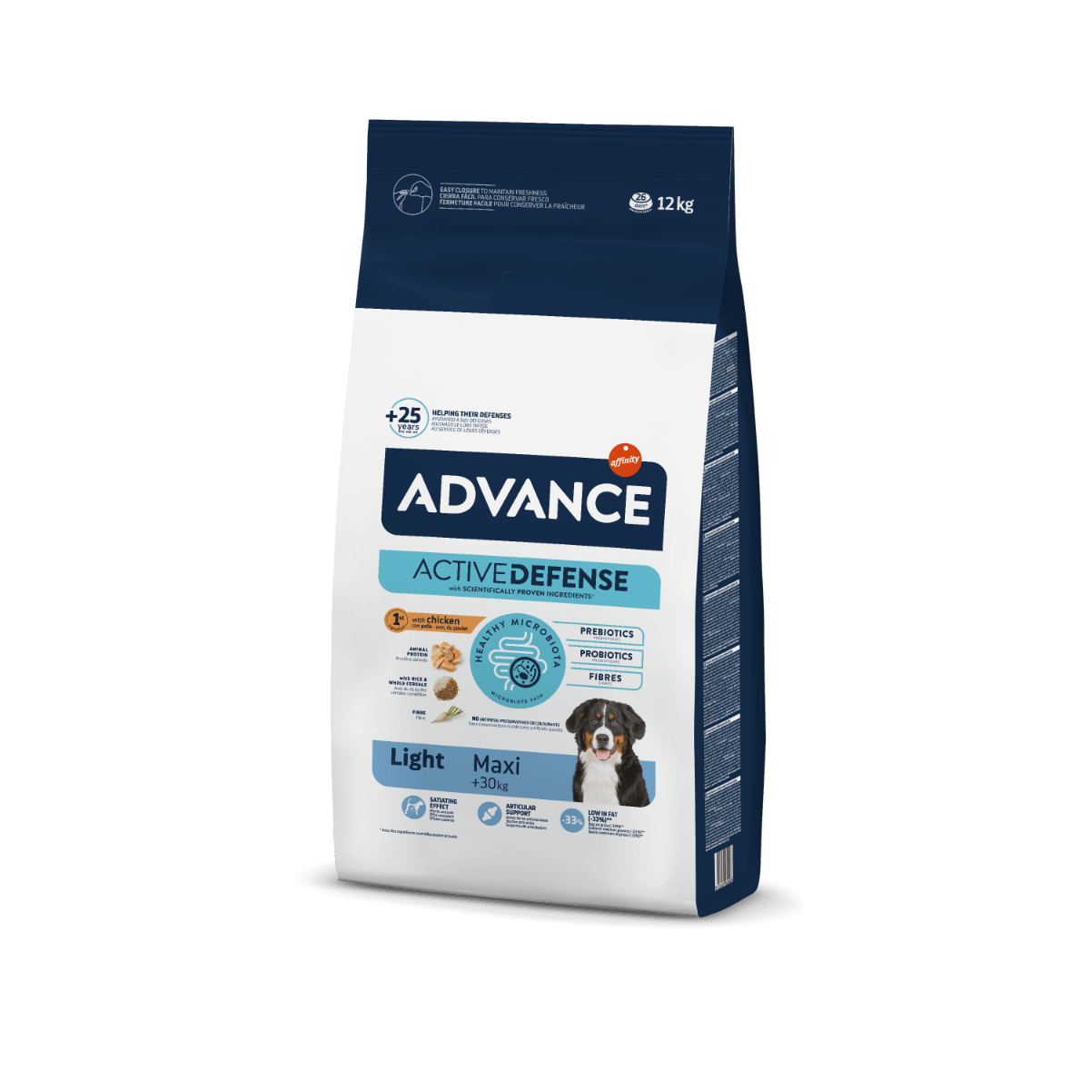 ADVANCE Maxi Light, L-XL, Pui, hrană uscată câini, managementul greutății, 12kg - poza 3