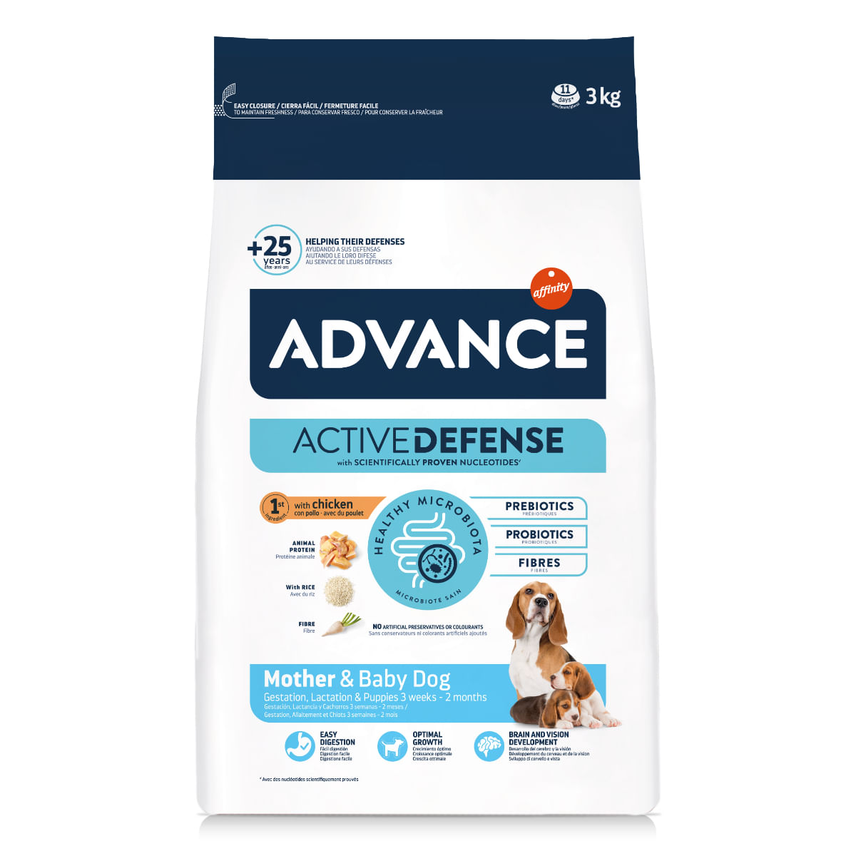 ADVANCE Mother & Baby Dog, XS-S, Pui, hrană uscată câini junior, 3kg - poza 1