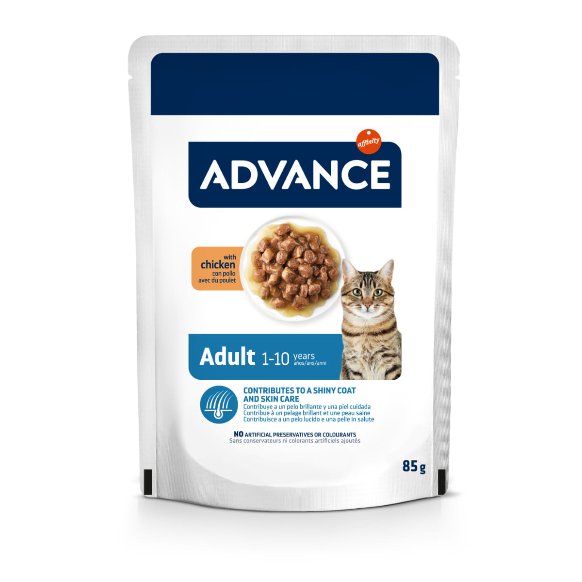 ADVANCE, Pui, plic hrană umedă pisici, (în sos), 85g - poza 2