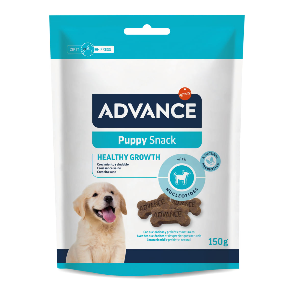 ADVANCE Puppy Snack, XS-XL, punguță recompense câini junior, 150g - poza 2