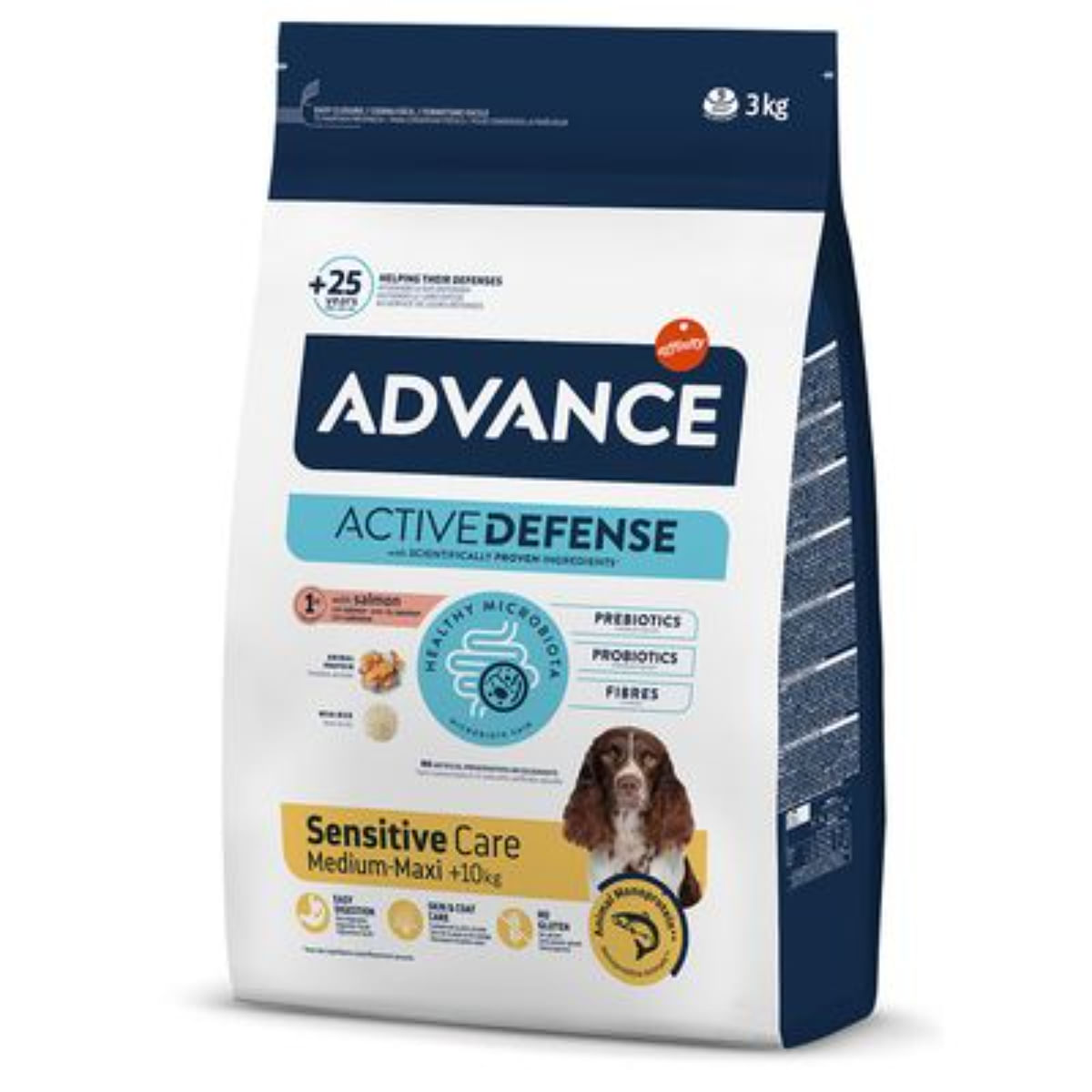 ADVANCE Sensitive Care Medium & Maxi, M-XL, Somon și Orez, hrană uscată câini, sistem digestiv, 12kg ADVANCE Sensitive Care Medium & Maxi, M-XL, Somon și Orez, hrană uscată câini, sistem digestiv, 3kg - poza 2