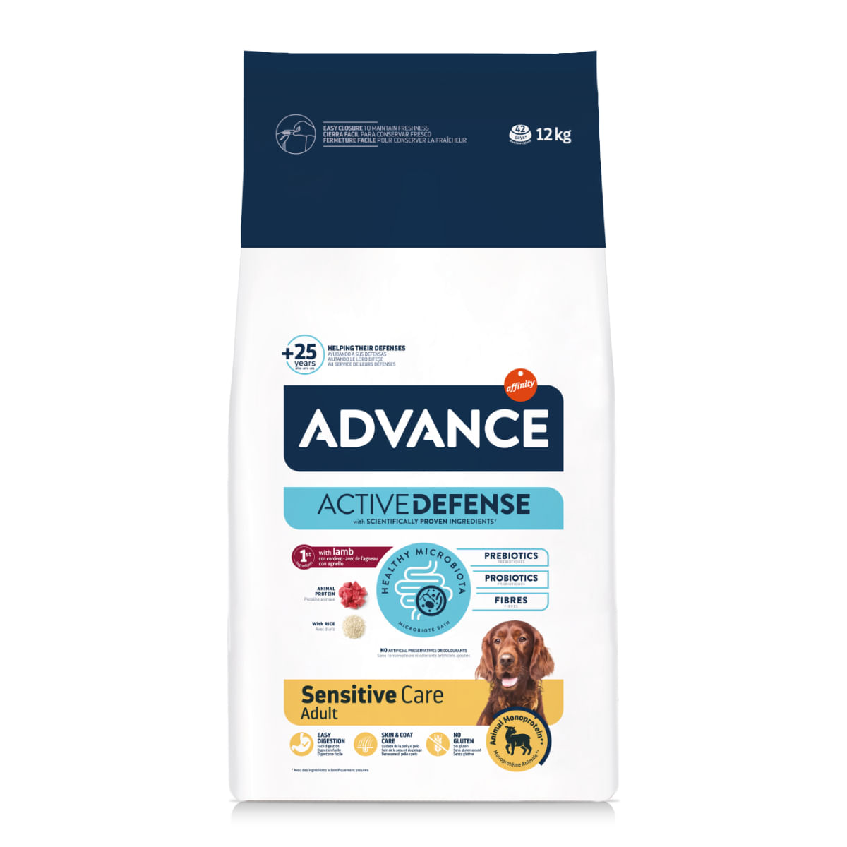 ADVANCE Sensitive Care, XS-XL, Miel și Orez, hrană uscată câini, sistem digestiv, 12kg - poza 1