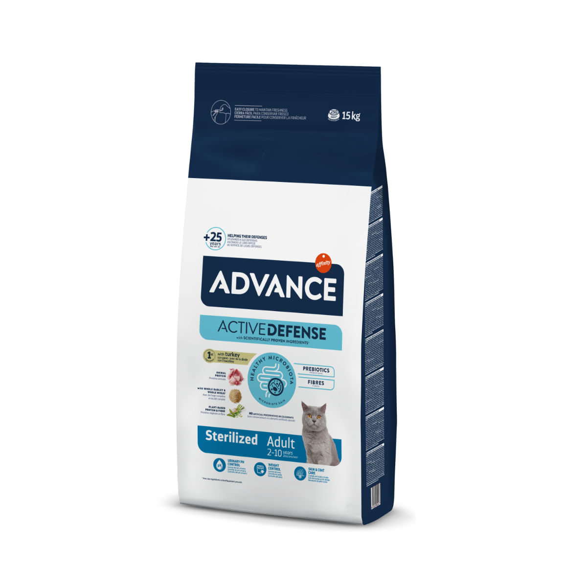 ADVANCE Sterilised, Curcan, hrană uscată pisici sterilizate, 15kg - poza 2