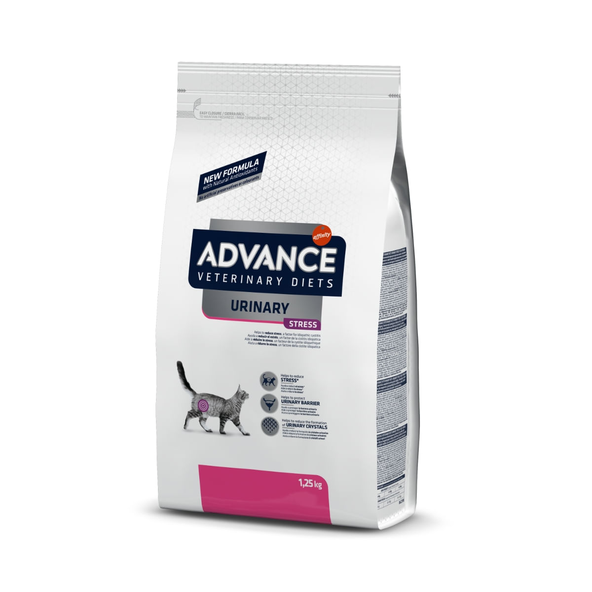ADVANCE Veterinary Diets Cat Urinary Stress, dietă veterinară, hrană uscată pisici, afecțiuni urinare ADVANCE Veterinary Diets Urinary Stress, dietă veterinară pisici, hrană uscată, sistem urinar, 1.25kg - poza 1