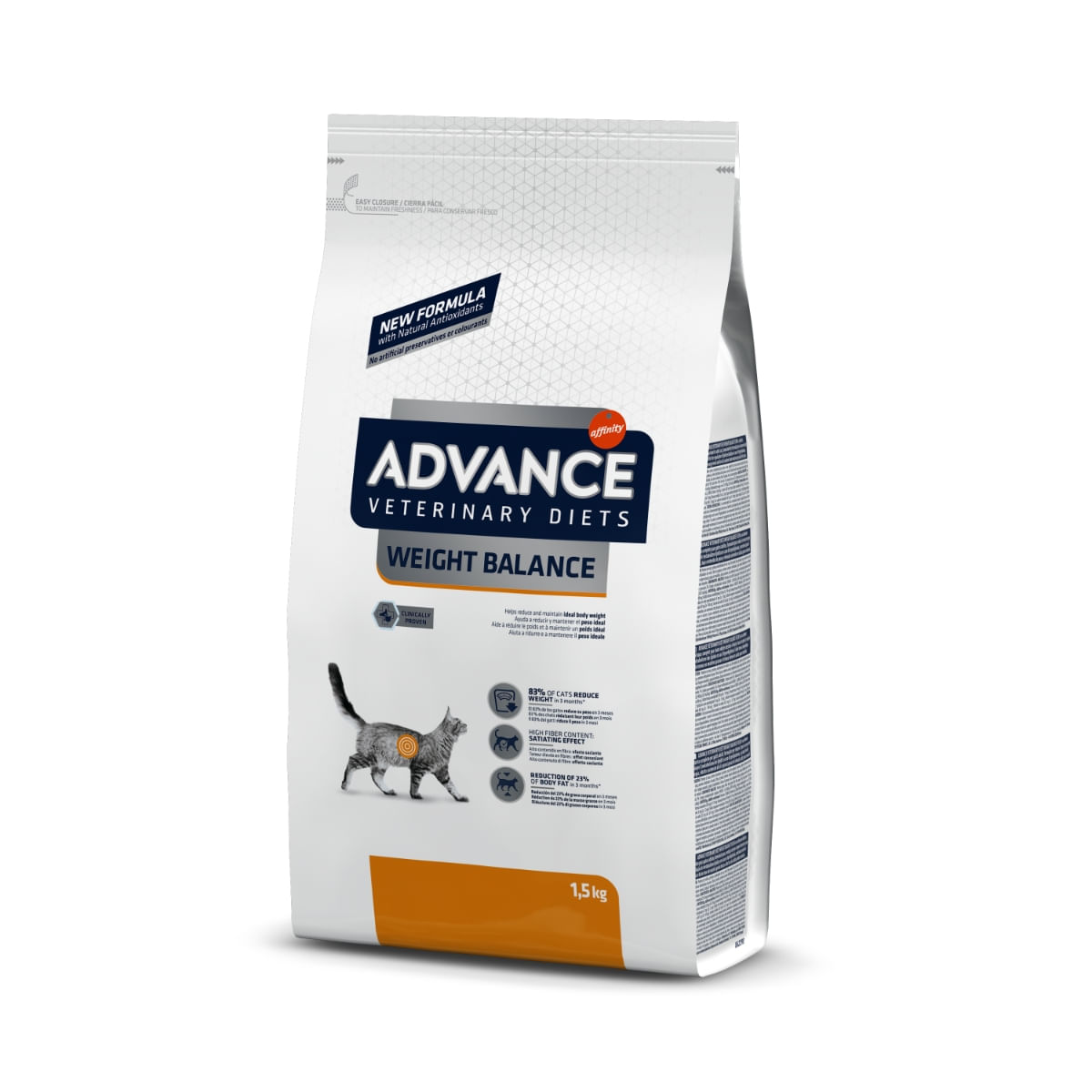 ADVANCE Veterinary Diets Cat Weight Balance, dietă veterinară, hrană uscată pisici, afecțiuni metabolice (obezitate) ADVANCE Veterinary Diets Weight Balance, dietă veterinară pisici, hrană uscată, metabolism (obezitate si diabet), 1.5kg - poza 1