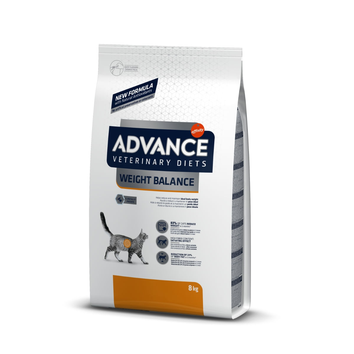 ADVANCE Veterinary Diets Cat Weight Balance, dietă veterinară, hrană uscată pisici, afecțiuni metabolice (obezitate) ADVANCE Veterinary Diets Weight Balance, dietă veterinară pisici, hrană uscată, metabolism (obezitate si diabet), 8kg - poza 1