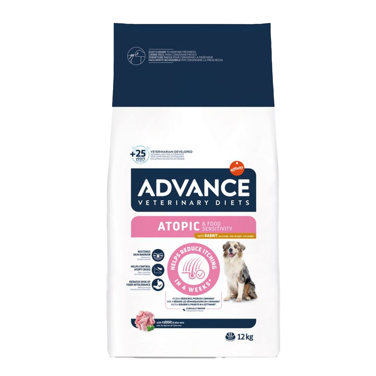ADVANCE Veterinary Diets Dog Atopic Care, Iepure, dietă veterinară, hrană uscată câini, afecțiuni dermatologice ADVANCE Veterinary Diets Atopic, Iepure, dietă veterinară câini, hrană uscată, afecțiuni dermatologice, 12kg - poza 1
